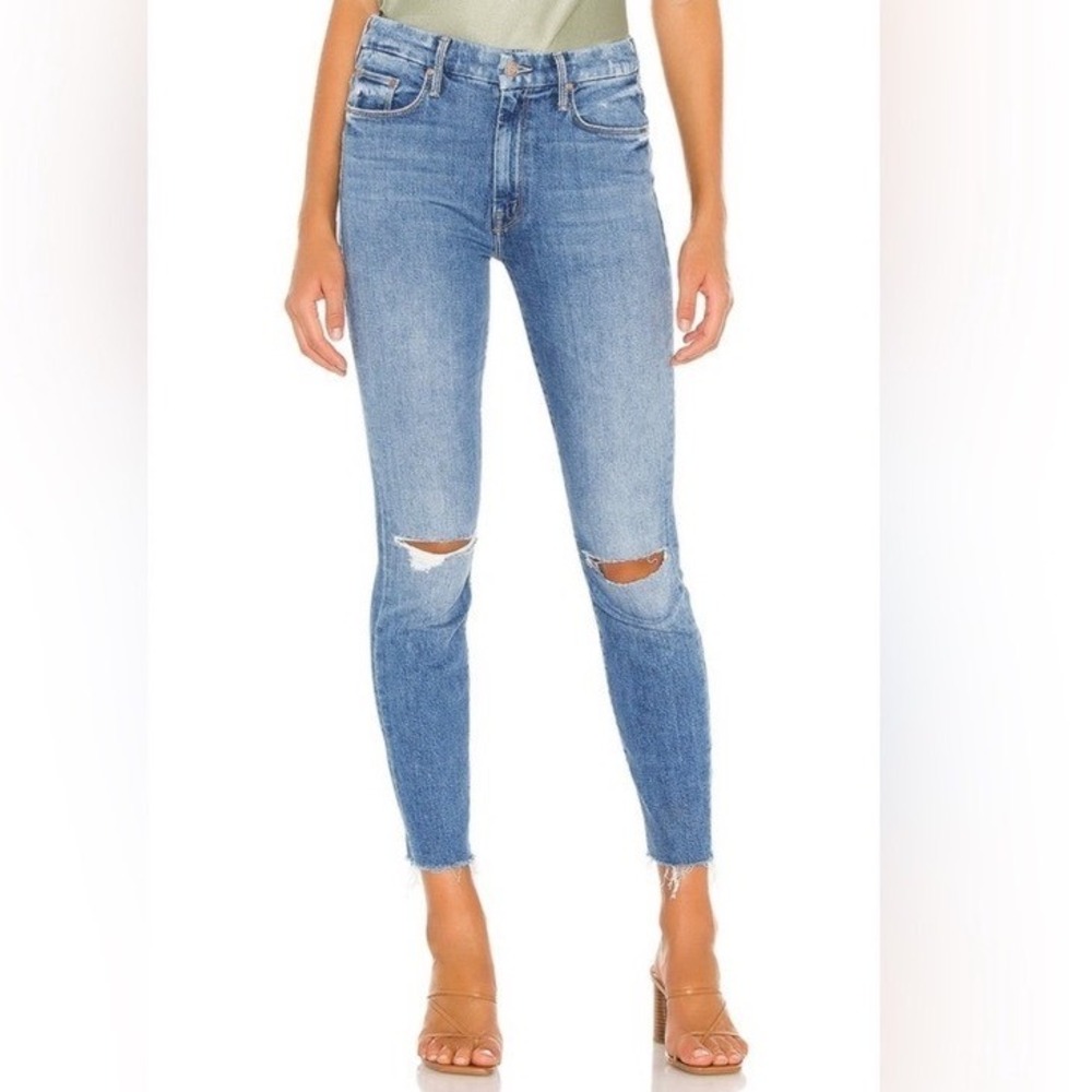 MOTHER High Waisted Looker Ankle Fray‎ In Spice It Up Size 29